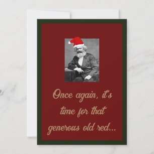 Marxistische Weihnachtskarte mit Understatement 1 Feiertagskarte