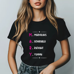 Mary Acronym Funny Personalisiert Name T - Shirt