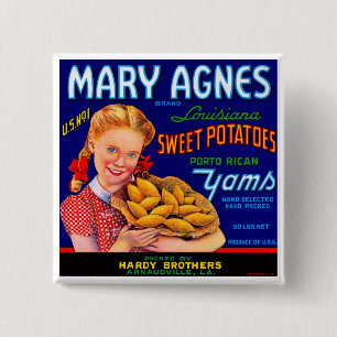 Mary Agnes Louisiana Yams Button