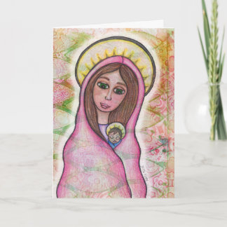 Mary and Baby Jesus Christmas Card Feiertagskarte