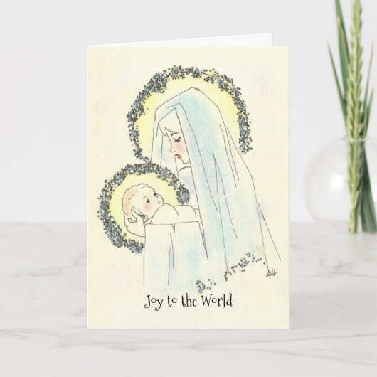 Mary and Child Christmas Card Feiertagskarte (Vorderseite)