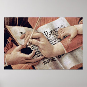 Mary and Christ Child and Five Angels Tondo Detail Poster