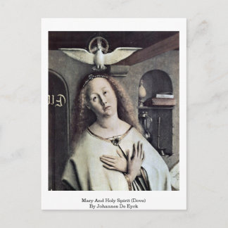Mary and Heiliger Geist (Taube) von Johannes de Ey Postkarte