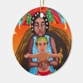 Mary and Jesus - australische Krippe Keramik Ornament (Links)