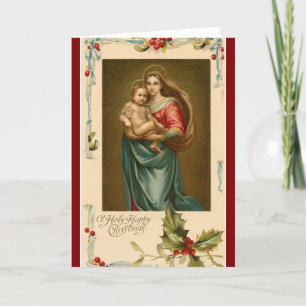 Mary and Jesus Holiday Card Feiertagskarte