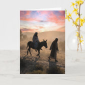 Mary and Joseph Traveling To Bethlehem Karte (Gelbe Blume)