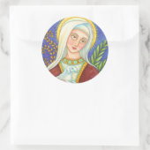 Mary and Lamb CLASSIC ROUND STICKER Sheet (Tasche)
