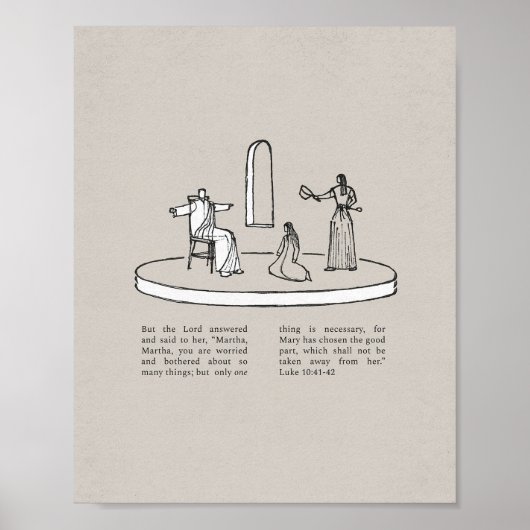 Mary and Martha with Jesus - New Testament Bible Poster (Vorne)