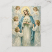 Mary Angels Catholic Funeral Memorial Holy Card - Visitenkarte (Vorderseite)