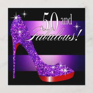 Mary Ann 50 u. fabelhafter Glitz Bling Einladung