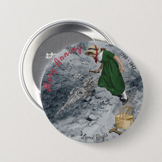 Mary Anning Button #1 (Vorne & Hinten)
