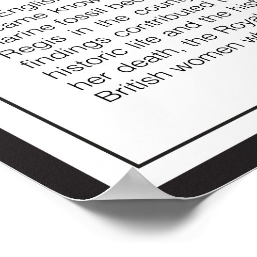 Mary Anning Poster (Ecke)