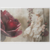 Mary Antoinette Romance Portrait Bird & Floral Seidenpapier (Vorderseite)