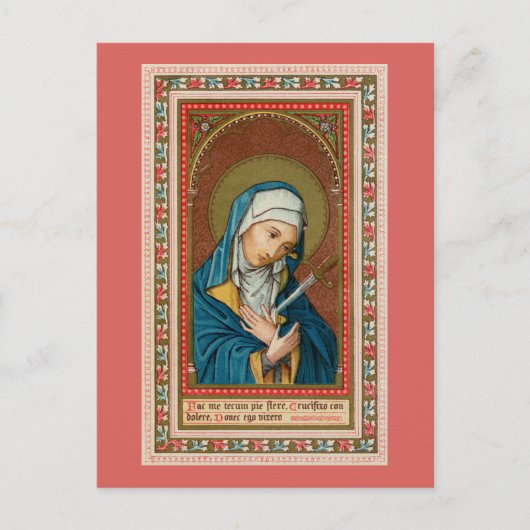 Mary as Mater Dolorosa (Mother of Traurows) (SAU20 Postkarte (Vorderseite)