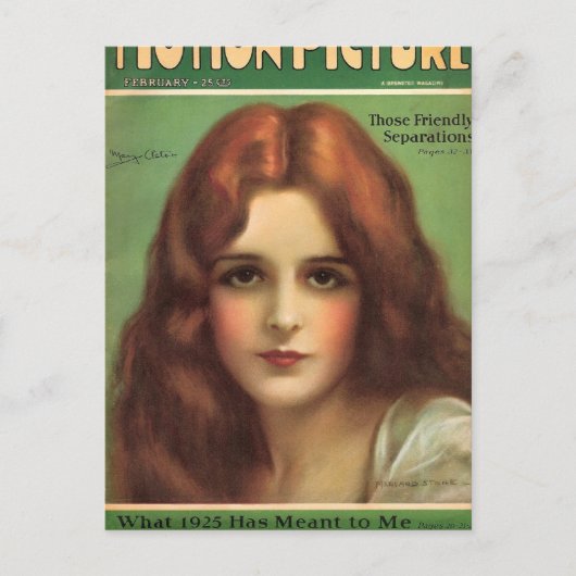 Mary Astor 1926 Filmmagazin Postkarte (Vorderseite)