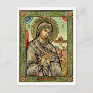 Mary auf der Cross-Devotional Postcard Postkarte