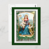 Mary Baby Jesus and Angel Postkarte (Vorne/Hinten)