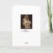 Mary-Baby Jesus und Lamm Karte (Rückseite)