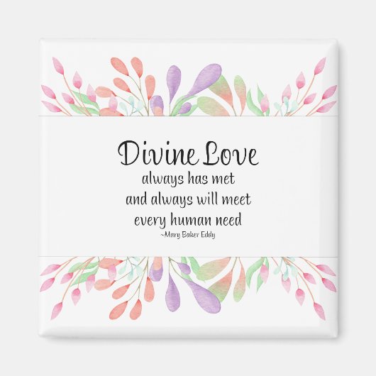 Mary Baker Eddy Divine Liebe Inspirierte Zitat Magnet (Vorne)