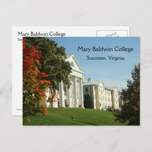 Mary Baldwin Uni Staunton VA Virginia Postcard Postkarte (Vorne/Hinten)