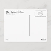 Mary Baldwin Uni Staunton VA Virginia Postcard Postkarte (Rückseite)