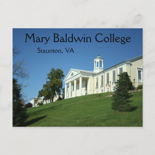 Mary Baldwin Uni Staunton VA Virginia Postcard Postkarte (Vorderseite)