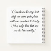 Mary Bennet notebook Notizblock (Rückseite)