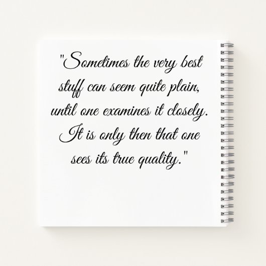 Mary Bennet notebook Notizblock (Rückseite)