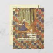 Mary besucht ihren Cousin Elizabeth, mittelalterli Postkarte (Vorne/Hinten)