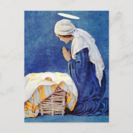 Mary Beten und Baby Jesus Postkarte
