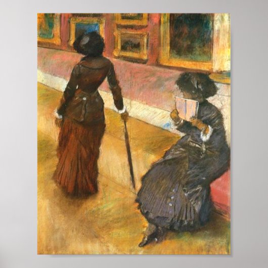 Mary Cassatt at the Louvre Museum Paris by Degas Poster (Vorne)