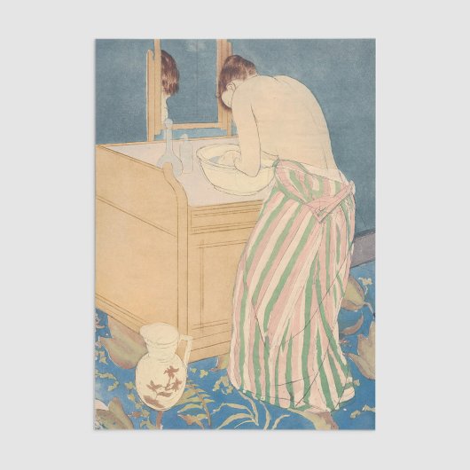 Mary Cassatt - Badegewässer für Frauen Seidenpapier