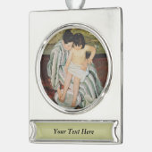 Mary Cassatt Child's Bath Painting Banner-Ornament Silber (Links)
