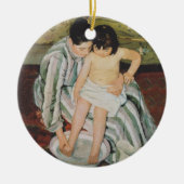 Mary Cassatt Child's Bath Painting Keramikornament (Vorne)