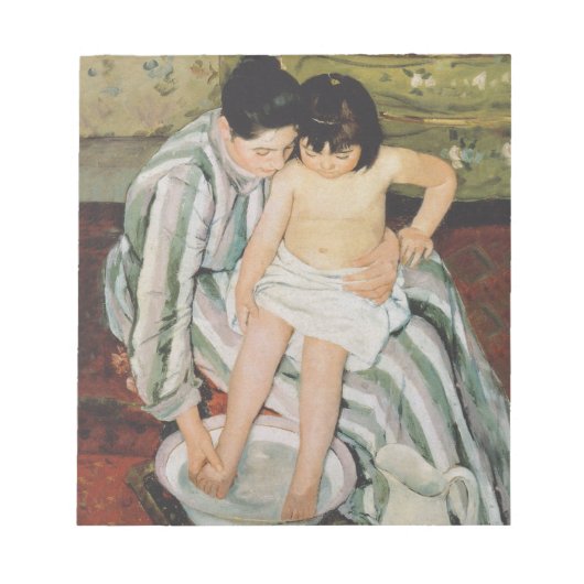 Mary Cassatt Child's Bath Painting Notizblock (Vorderseite)