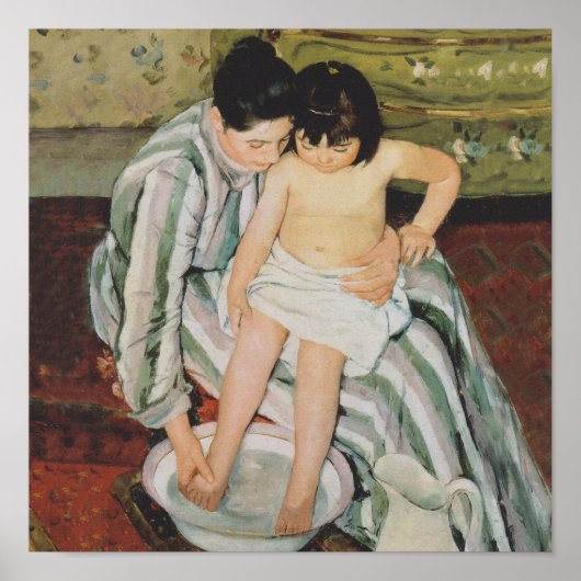 Mary Cassatt Child's Bath Painting Poster (Vorne)