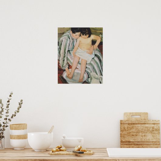 Mary Cassatt Child's Bath Painting Poster (Küche)