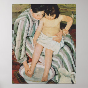 Mary Cassatt Child's Bath Painting Poster