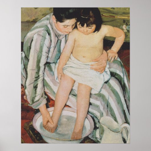 Mary Cassatt Child's Bath Painting Poster (Vorne)