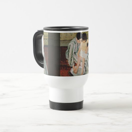 Mary Cassatt Child's Bath Painting Reisebecher (Vorderseite Links)