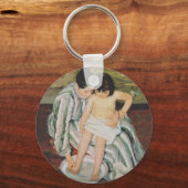 Mary Cassatt Child's Bath Painting Schlüsselanhänger (Vorderseite)