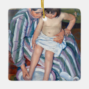 Mary Cassatt - Das Bad des Kindes / Das Bad Keramikornament