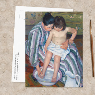 Mary Cassatt - Das Bad des Kindes / Das Bad Postkarte