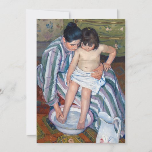 Mary Cassatt - Das Kinderbad / das Bad Einladung (Vorderseite)