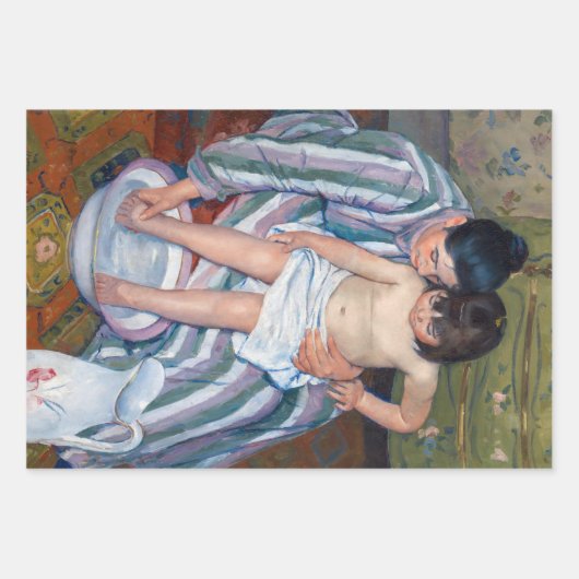 Mary Cassatt - Das Kinderbad / das Bad Geschenkpapier Set (Vorderseite 2)