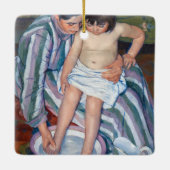 Mary Cassatt - Das Kinderbad / das Bad Keramikornament (Rückseite)
