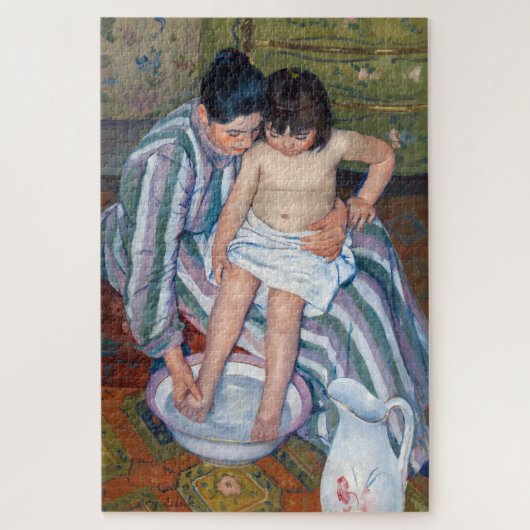 Mary Cassatt - Das Kinderbad / das Bad Puzzle (Vertikal)