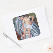 Mary Cassatt - Das Kinderbad / das Bad Quadratischer Aufkleber (Umschlag)