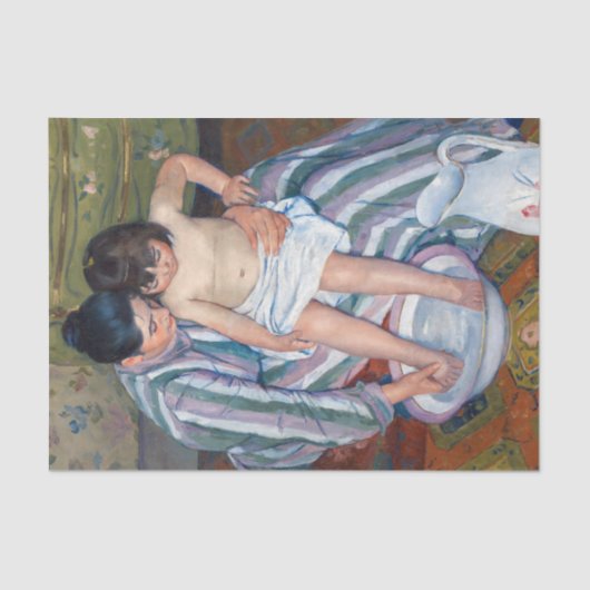 Mary Cassatt - Das Kinderbad / das Bad Seidenpapier (Vorderseite)