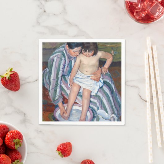 Mary Cassatt - Das Kinderbad / das Bad Serviette (Beispiel)